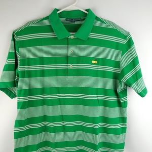 Masters Collection Men's Green Striped Golf Shirt
